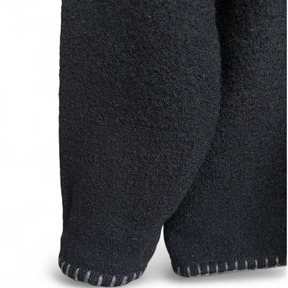 Vintage Express Tricot 100% Wool Black Cardigan Sweater  SMALL - Picture 5 of 7